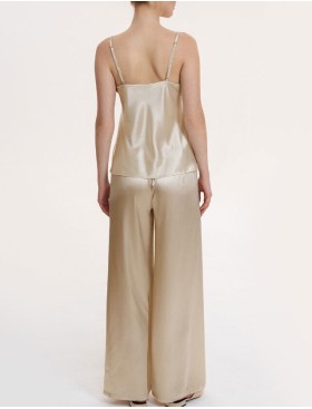 Атласный комплект топ и брюки Mia-Mella JULIA CHARME 8755 айвори, Цвет: айвори, Размеры: XS, изображение 2