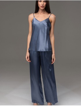 Атласный комплект топ и брюки Mia-Mella JULIA CHARME 8755 дельфин, Цвет: дельфин, Размеры: XL