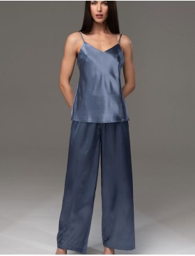 Атласный комплект топ и брюки Mia-Mella JULIA CHARME 8755 дельфин, Цвет: дельфин, Размеры: XL, изображение 3