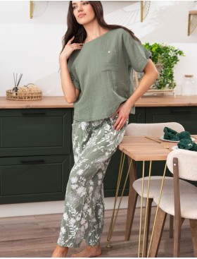 Комплект из хлопкового муслина Mia-Amore MARIBEL 5487, Цвет: оливковый, Размеры: 4XL, изображение 4