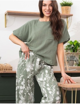 Комплект из хлопкового муслина Mia-Amore MARIBEL 5487, Цвет: оливковый, Размеры: 4XL, изображение 5