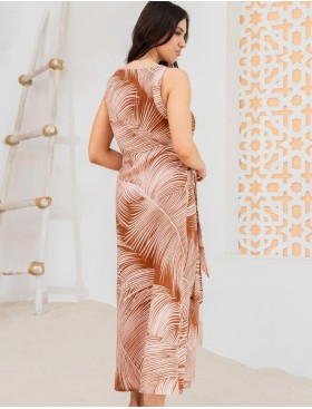 Сарафан из льняного полотна с хлопком Mia-Amore PASADENA 5541, Цвет: карамельный, Размеры: 3XL, изображение 2