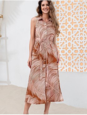 Рубашка-халат на пуговицах Mia-Amore PASADENA 5544, Цвет: карамельный, Размеры: M, изображение 3