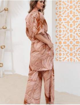 Брючный комплект с удлинённой рубашкой Mia-Amore PASADENA 5546, Цвет: карамельный, Размеры: 3XL, изображение 2