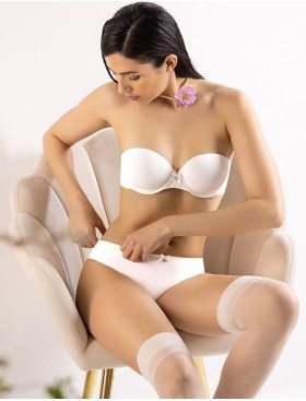 Бюстгальтер бандо с мягкими чашками Sielei DARLING 1880 bianco latte, Цвет: bianco latte (белый), Размеры: 75B, изображение 5