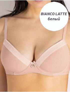 Бюстгальтер балконет с поролоном Sielei DARLING 1882 bianco latte, Цвет: bianco latte (белый), Размеры: 70B