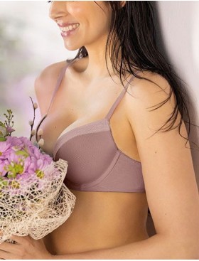 Бюстгальтер балконет с поролоном Sielei DARLING 1882 malva, Цвет: malva (лиловый), Размеры: 90B