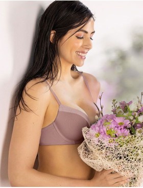 Бюстгальтер балконет с поролоном Sielei DARLING 1882 malva, Цвет: malva (лиловый), Размеры: 90B, изображение 3