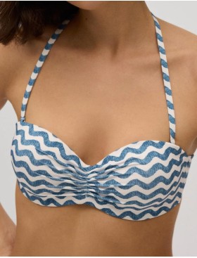Купальный бюст бандо Ysabel Mora MAHE 82828 синий, Цвет: синий, Размеры: 70B, изображение 2