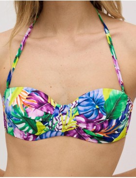 Бюст бандо с тропическим принтом Ysabel Mora SALINA 83013, Цвет: мульти, Размеры: 90B
