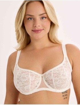 Мягкий кружевной бюстгальтер Elli 6000 молоко, Цвет: молоко, Размеры: 95D, изображение 5