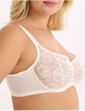 Мягкий кружевной бюстгальтер Elli 6000 молоко, Цвет: молоко, Размеры: 95D, изображение 3