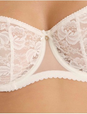Мягкий кружевной бюстгальтер Elli 6000 молоко, Цвет: молоко, Размеры: 95D, изображение 4