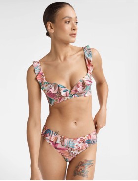 Бюстгальтер купальный с пуш-ап Esotiq BAE 40702 мульти розовый, Цвет: цветы на розовом, Размеры: 75D/80C, изображение 3