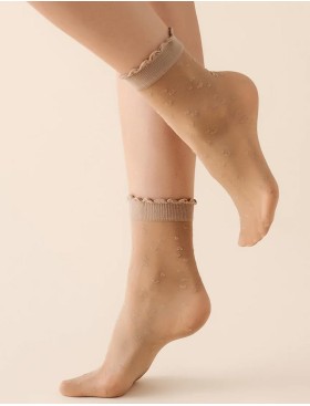 Тонкие носки с узором Gabriella 710 LOVIE 20 den бежевый, Цвет: бежевый, Размеры: UN