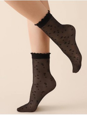 Тонкие носки с узором Gabriella 710 LOVIE 20 den чёрный, Цвет: чёрный, Размеры: UN