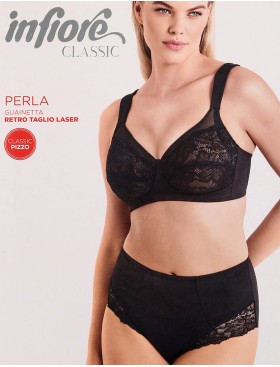 Высокие трусы слипы Infiore PERLA nero, Цвет: nero (черный), Размеры: L, изображение 3