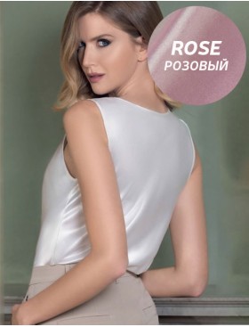 Розовая атласная майка Leilieve C8701 rose, Цвет: rose (розовый), Размеры: 2XL, изображение 2