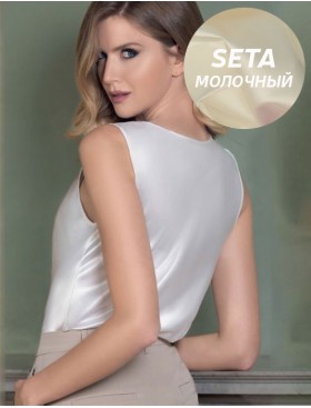Майка из атласа Leilieve C8701 seta, Цвет: seta (молочный), Размеры: L, изображение 2