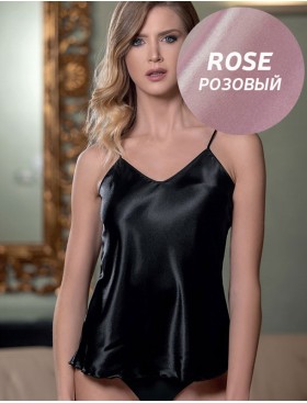 Розовый атласный топ Leilieve C8901 rose, Цвет: rose (розовый), Размеры: 2XL