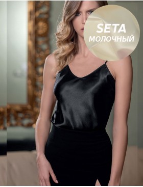 Молочный атласный топ Leilieve C8901 seta, Цвет: seta (молочный), Размеры: 2XL, изображение 3