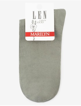 Льняные носки Marilyn DAMSKIE Len оливковый, Цвет: оливковый, Размеры: UN, изображение 3