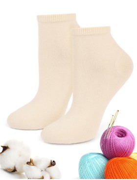 Носочки хлопковые укороченные Marilyn FORTE 58 B экрю, Цвет: экрю, Размеры: 36/40