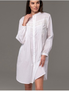 Удлиненная рубашка хлопок Mia-Amore ARGENTINA 1757, Цвет: бежевый+черный, Размеры: M