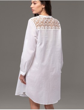 Удлиненная рубашка хлопок Mia-Amore ARGENTINA 1757, Цвет: бежевый+черный, Размеры: M, изображение 3