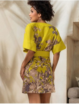 Туника из хлопка со льном Mia-Amore FIJI 5403, Цвет: лайм, Размеры: 2XL/3XL, изображение 4