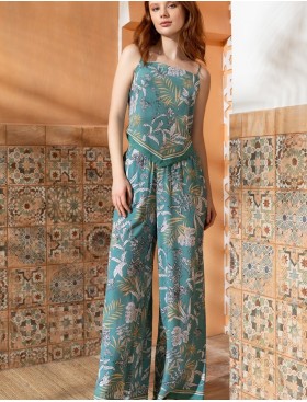 Летний комплект из топа и брюк Mia-Amore IMANY 5495, Цвет: мятный, Размеры: M