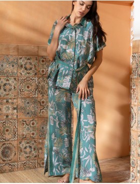 Брючный комплект из тканой вискозы Mia-Amore IMANY 5496, Цвет: мятный, Размеры: 3XL, изображение 2