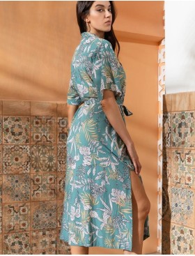 Халат-рубашка с коротким рукавом Mia-Amore IMANY 5497, Цвет: мятный, Размеры: L, изображение 2