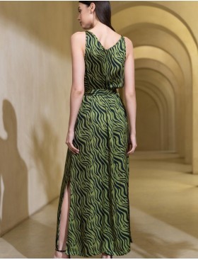 Длинный сарафан из шёлка Mia-Amore IRMA 4154, Цвет: оливковый, Размеры: 3XL, изображение 2