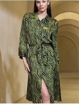 Удлиненная шёлковая рубашка Mia-Amore IRMA 4157, Цвет: оливковый, Размеры: 3XL