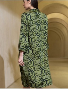 Удлиненная шёлковая рубашка Mia-Amore IRMA 4157, Цвет: оливковый, Размеры: 3XL, изображение 2