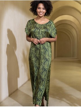 Длинная шёлковая туника Mia-Amore IRMA 4158, Цвет: оливковый, Размеры: 4XL/5XL, изображение 3