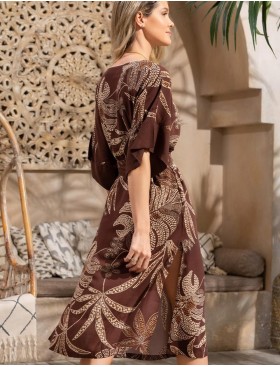 Туника с широким рукавом Mia-Amore KILIMANJARO 5328, Цвет: шоколадный, Размеры: 4XL/5XL, изображение 2