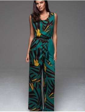 Брючный комплект из шёлковой вискозы Mia-Amore MALACHITE 5534, Цвет: мультиколор, Размеры: 3XL