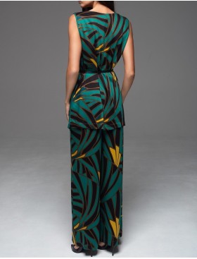 Брючный комплект из шёлковой вискозы Mia-Amore MALACHITE 5534, Цвет: мультиколор, Размеры: 3XL, изображение 2