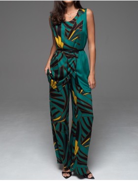 Брючный комплект из шёлковой вискозы Mia-Amore MALACHITE 5534, Цвет: мультиколор, Размеры: 3XL, изображение 3