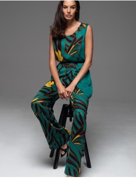 Брючный комплект из шёлковой вискозы Mia-Amore MALACHITE 5534, Цвет: мультиколор, Размеры: 3XL, изображение 4