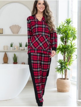 Комплект из хлопковой фланели Mia-Amore Mr&Mrs SMITH 5105 красно-черный, Цвет: красно-черный, Размеры: S
