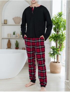 Мужская пижама Mia-Amore Mr&Mrs SMITH 5109 красно-черный, Цвет: красно-черный, Размеры: XL, изображение 3