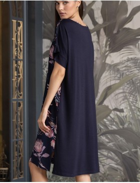 Туника домашняя Mia-Amore NIGHT GARDEN 5147, Цвет: темно-синий, Размеры: S/M, изображение 2