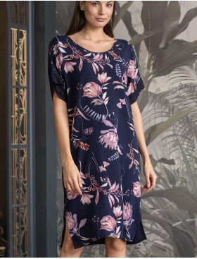 Туника домашняя Mia-Amore NIGHT GARDEN 5147, Цвет: темно-синий, Размеры: S/M