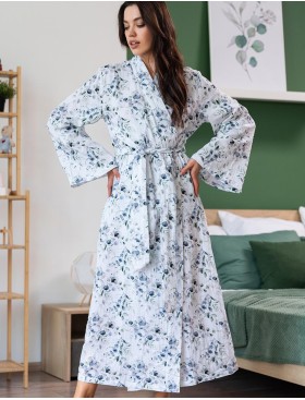 Длинный хлопковый халат Mia-Amore SELESTINA 5449, Цвет: мультицвет, Размеры: S/M