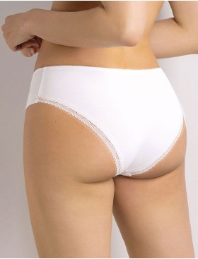 Высокие трусы слипы Sielei DARLING 1879 bianco latte, Цвет: bianco latte (белый), Размеры: 2XL, изображение 2