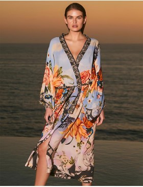 Пляжный халат Agua Bendita 12282 DEBRA NUMEN, Цвет: голубой, Размеры: UN