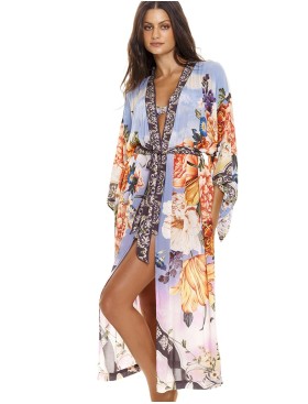 Пляжный халат Agua Bendita 12282 DEBRA NUMEN, Цвет: голубой, Размеры: UN, изображение 4